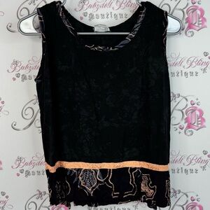 Wanderlust trading company tank top tie dye Chic Black Gold Women's Tank Top